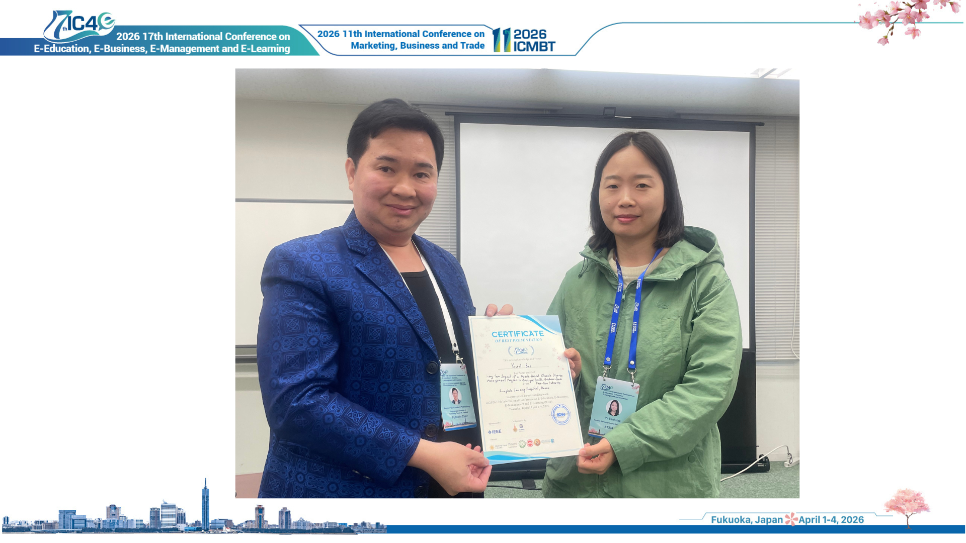 Best Presentation Award Winner - Onsite Session 10